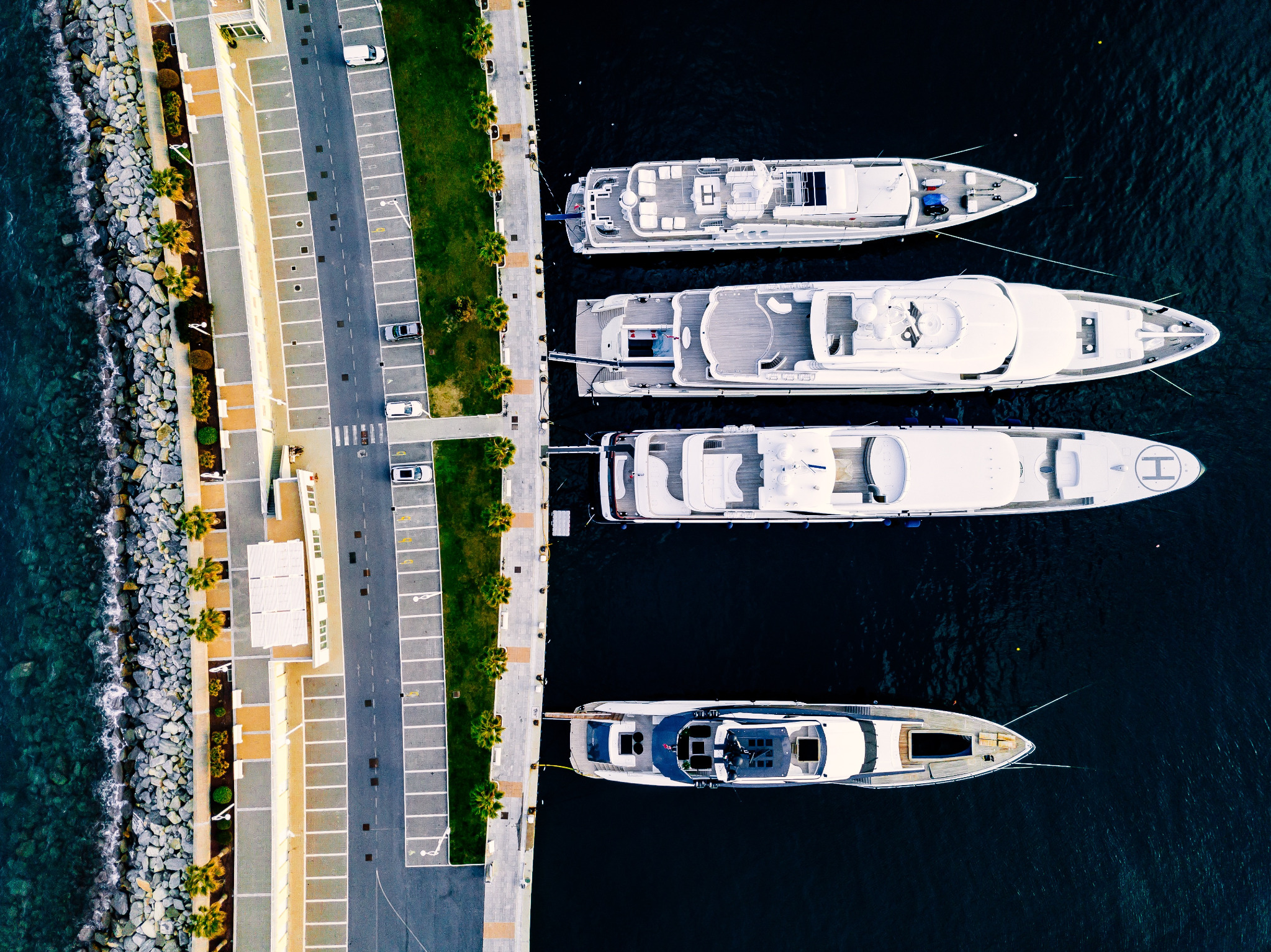 Yachts vus du ciel